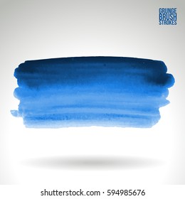 Brush stroke and texture. Grunge vector abstract hand - painted element. Underline and border.