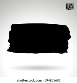 Brush stroke and texture. Grunge vector abstract hand - painted element. Underline and border.