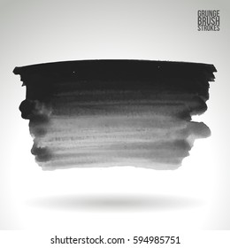 Brush stroke and texture. Grunge vector abstract hand - painted element. Underline and border.