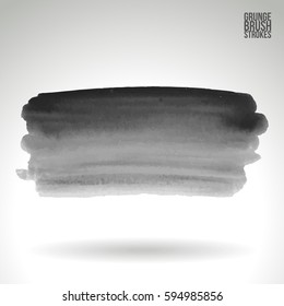Brush stroke and texture. Grunge vector abstract hand - painted element. Underline and border.