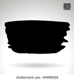 Brush stroke and texture. Grunge vector abstract hand - painted element. Underline and border.