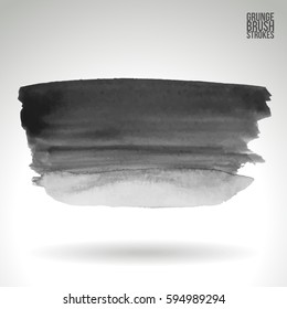 Brush stroke and texture. Grunge vector abstract hand - painted element. Underline and border.