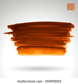 Brush stroke and texture. Grunge vector abstract hand - painted element. Underline and border.