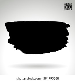 Brush stroke and texture. Grunge vector abstract hand - painted element. Underline and border.