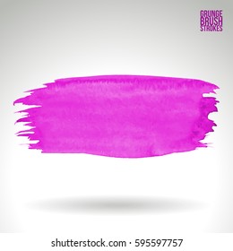 Brush stroke and texture. Grunge vector abstract hand - painted element. Underline and border.