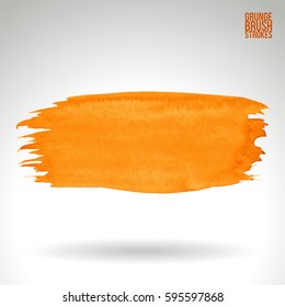 Brush stroke and texture. Grunge vector abstract hand - painted element. Underline and border.