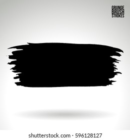 Brush stroke and texture. Grunge vector abstract hand - painted element. Underline and border.