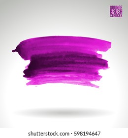 Brush stroke and texture. Grunge vector abstract hand - painted element. Underline and border.