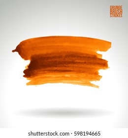 Brush stroke and texture. Grunge vector abstract hand - painted element. Underline and border.