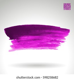 Brush stroke and texture. Grunge vector abstract hand - painted element. Underline and border.