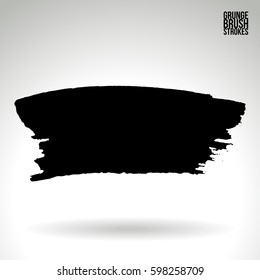 Brush stroke and texture. Grunge vector abstract hand - painted element. Underline and border.