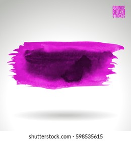 Brush stroke and texture. Grunge vector abstract hand - painted element. Underline and border.