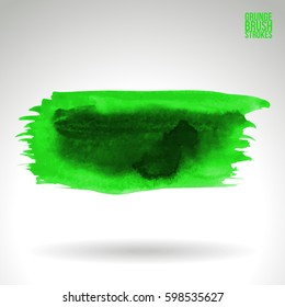 Brush stroke and texture. Grunge vector abstract hand - painted element. Underline and border.