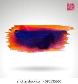 Brush stroke and texture. Grunge vector abstract hand - painted element. Underline and border.