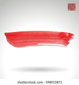 Brush stroke and texture. Grunge vector abstract hand - painted element. Underline and border.