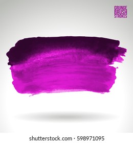 Brush stroke and texture. Grunge vector abstract hand - painted element. Underline and border.