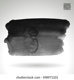 Brush stroke and texture. Grunge vector abstract hand - painted element. Underline and border.