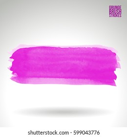 Brush stroke and texture. Grunge vector abstract hand - painted element. Underline and border.