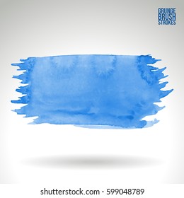 Brush stroke and texture. Grunge vector abstract hand - painted element. Underline and border.