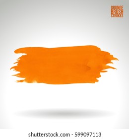 Brush stroke and texture. Grunge vector abstract hand - painted element. Underline and border.