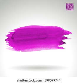 Brush stroke and texture. Grunge vector abstract hand - painted element. Underline and border.