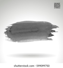 Brush stroke and texture. Grunge vector abstract hand - painted element. Underline and border.