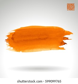 Brush stroke and texture. Grunge vector abstract hand - painted element. Underline and border.