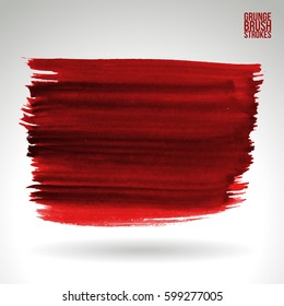 Brush stroke and texture. Grunge vector abstract hand - painted element. Underline and border.
