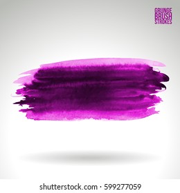 Brush stroke and texture. Grunge vector abstract hand - painted element. Underline and border.