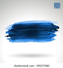 Brush stroke and texture. Grunge vector abstract hand - painted element. Underline and border.