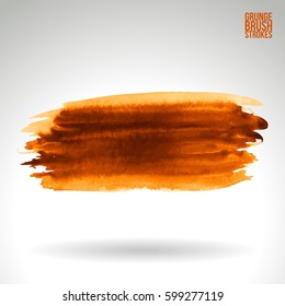 Brush stroke and texture. Grunge vector abstract hand - painted element. Underline and border.