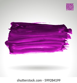 Brush stroke and texture. Grunge vector abstract hand - painted element. Underline and border.