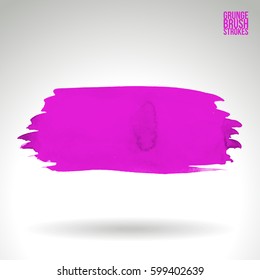 Brush stroke and texture. Grunge vector abstract hand - painted element. Underline and border.