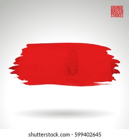 Brush stroke and texture. Grunge vector abstract hand - painted element. Underline and border.