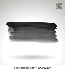 Brush stroke and texture. Grunge vector abstract hand - painted element. Underline and border.