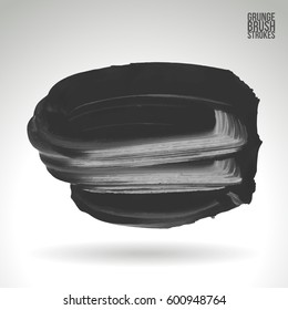Brush stroke and texture. Grunge vector abstract hand - painted element. Underline and border.