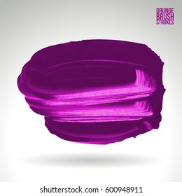 Brush stroke and texture. Grunge vector abstract hand - painted element. Underline and border.