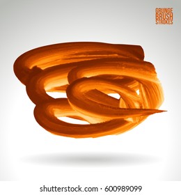 Brush stroke and texture. Grunge vector abstract hand - painted element. Underline and border.