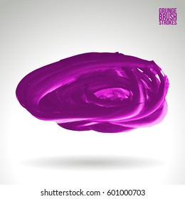 Brush stroke and texture. Grunge vector abstract hand - painted element. Underline and border.