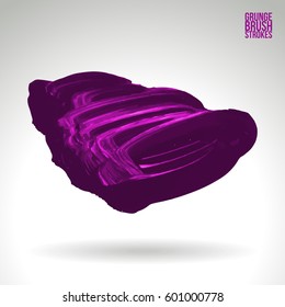 Brush stroke and texture. Grunge vector abstract hand - painted element. Underline and border.