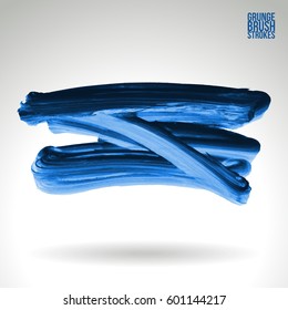 Brush stroke and texture. Grunge vector abstract hand - painted element. Underline and border.
