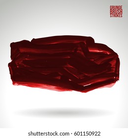 Brush stroke and texture. Grunge vector abstract hand - painted element. Underline and border.