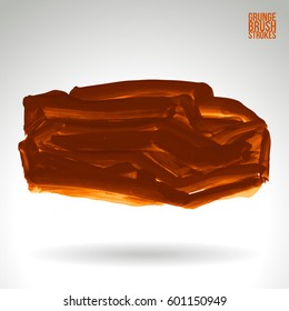 Brush stroke and texture. Grunge vector abstract hand - painted element. Underline and border.