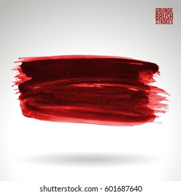 Brush stroke and texture. Grunge vector abstract hand - painted element. Underline and border.
