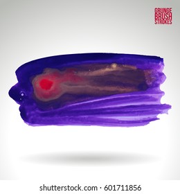 Brush stroke and texture. Grunge vector abstract hand - painted element. Underline and border.