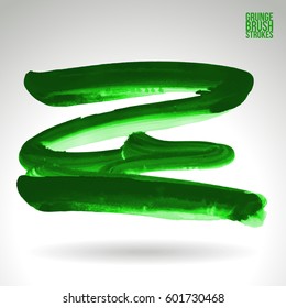 Brush stroke and texture. Grunge vector abstract hand - painted element. Underline and border.