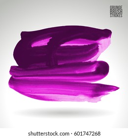 Brush stroke and texture. Grunge vector abstract hand - painted element. Underline and border.
