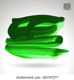Brush stroke and texture. Grunge vector abstract hand - painted element. Underline and border.