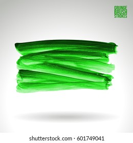Brush stroke and texture. Grunge vector abstract hand - painted element. Underline and border.