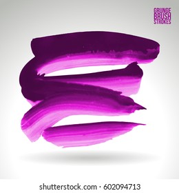 Brush stroke and texture. Grunge vector abstract hand - painted element. Underline and border.